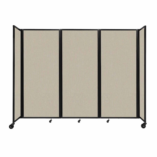 Room Divider 360 Folding Portable Partition 8'6" x 6'10" Sand Fabric